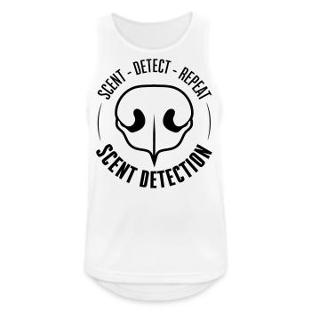 SCENT DETECTION Hundetraining Hunde Suchhunde - Männer Tank Top atmungsaktiv - Weiß - Vorne - Nick (188cm)