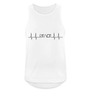 piece frieden herzschlag - Männer Tank Top atmungsaktiv - Weiß - Vorne - Nick (188cm)