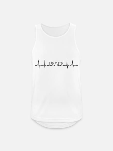 piece frieden herzschlag - Männer Tank Top atmungsaktiv - Weiß