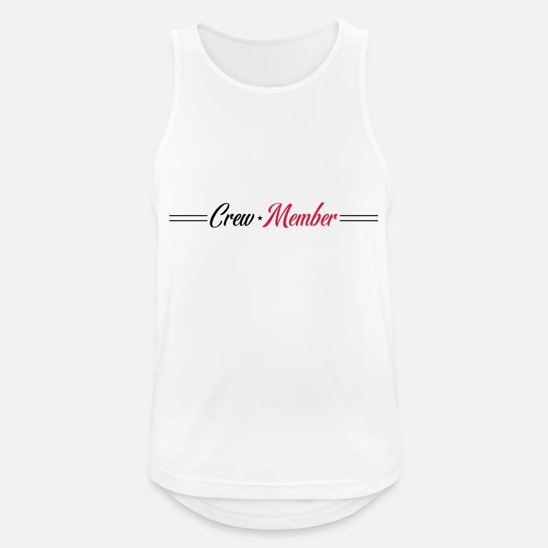 Crew Mitglied - Männer Tank Top atmungsaktiv - Weiß