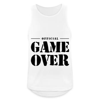 Game Over Slogan - Débardeur respirant Homme - blanc - Devant - Nick (188cm)