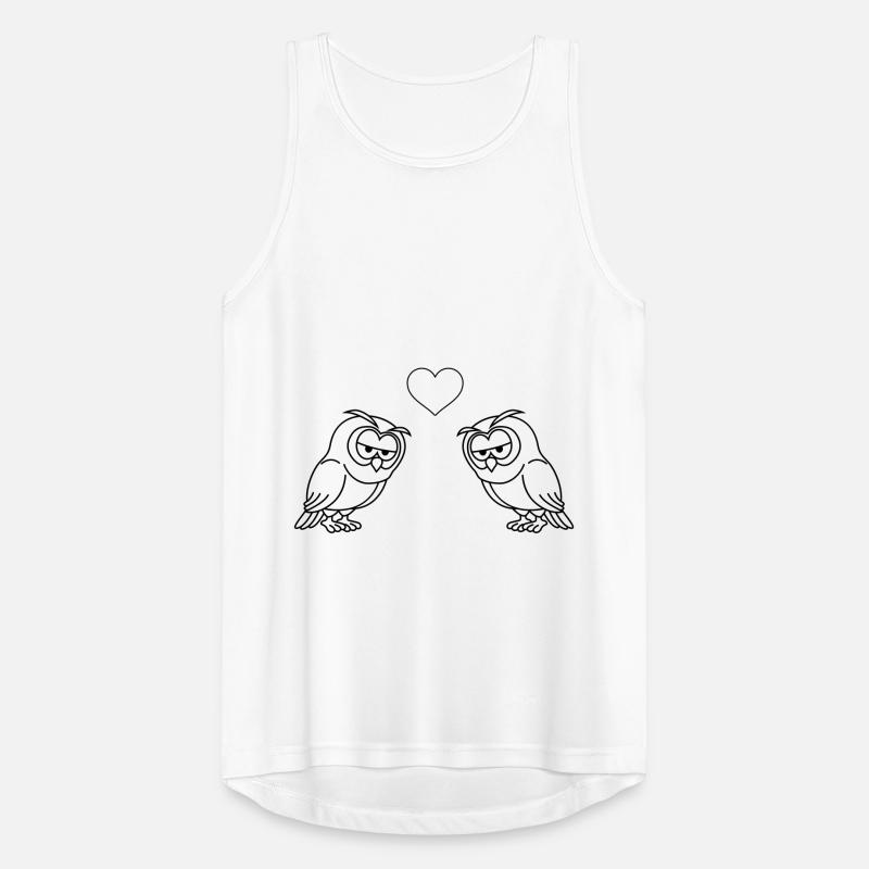 Eule Comic Paar Liebe Männer Tank Top atmungsaktiv