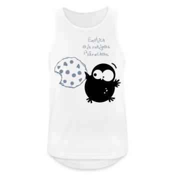 An owl / / Finally a quiet place. - Men's Breathable Tank Top - white - Front - Nick (188cm)