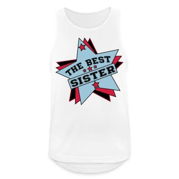 DIE BESTE SCHWESTER - Männer Tank Top atmungsaktiv - Weiß - Vorne - Nick (188cm)