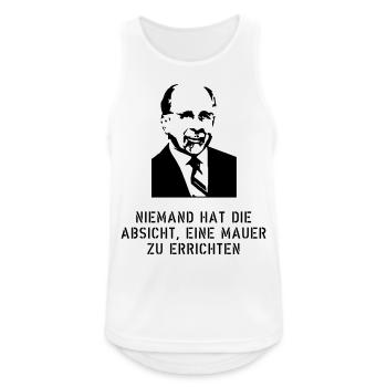 Walter Ulbricht - Männer Tank Top atmungsaktiv - Weiß - Vorne - Nick (188cm)
