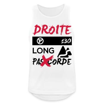 Droite 130 long - Débardeur respirant Homme - blanc - Devant - Nick (188cm)