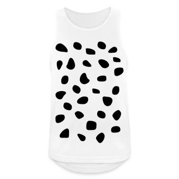 Motif de chien dalmatien pommelé tacheté cool - Débardeur respirant Homme - blanc - Devant - Nick (188cm)