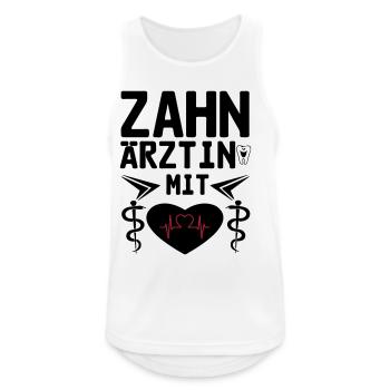 Zahnärztin mit Herz Geschenk - Männer Tank Top atmungsaktiv - Weiß - Vorne - Nick (188cm)