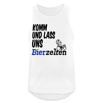 Bierzelt,Bier,Sprüche,Geschenk - Männer Tank Top atmungsaktiv - Weiß - Vorne - Nick (188cm)