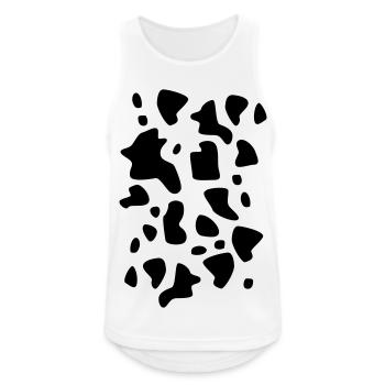Taches de vaches - Débardeur respirant Homme - blanc - Devant - Nick (188cm)