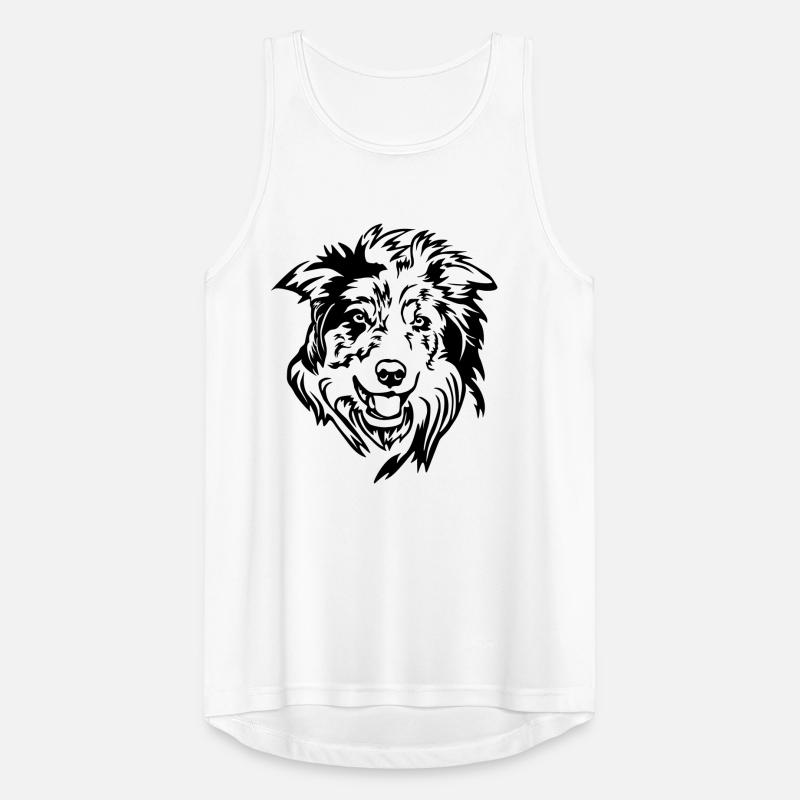 Border Collie Head Men's Breathable Tank Top