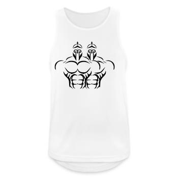 Alpha Twins Deluxe - Männer Tank Top atmungsaktiv - Weiß - Vorne - Nick (188cm)