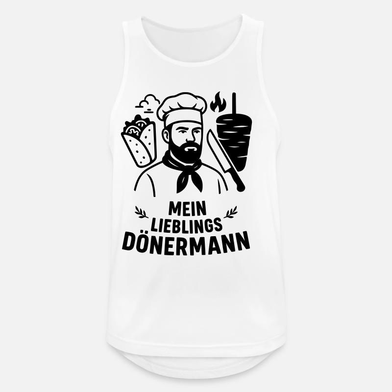 Lieblings Dönermann - Männer Tank Top atmungsaktiv - Weiß
