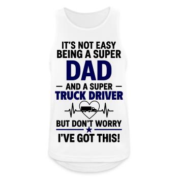Heart + Truck Driver – Super Dad Professional Driver - Men's Breathable Tank Top - white - Front - Nick (188cm)