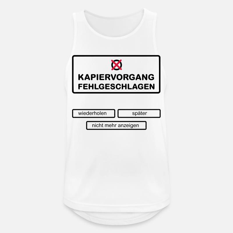Kapiervorgang 2C - Männer Tank Top atmungsaktiv - Weiß