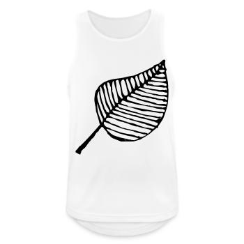 Blatt - Männer Tank Top atmungsaktiv - Weiß - Vorne - Nick (188cm)