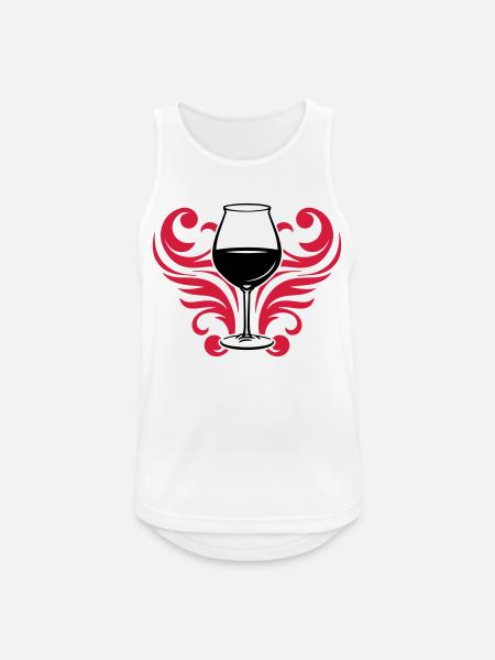Wein Symbol Glas - Männer Tank Top atmungsaktiv - Weiß