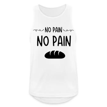 no pain no pain - blague drole - Débardeur respirant Homme - blanc - Devant - Nick (188cm)