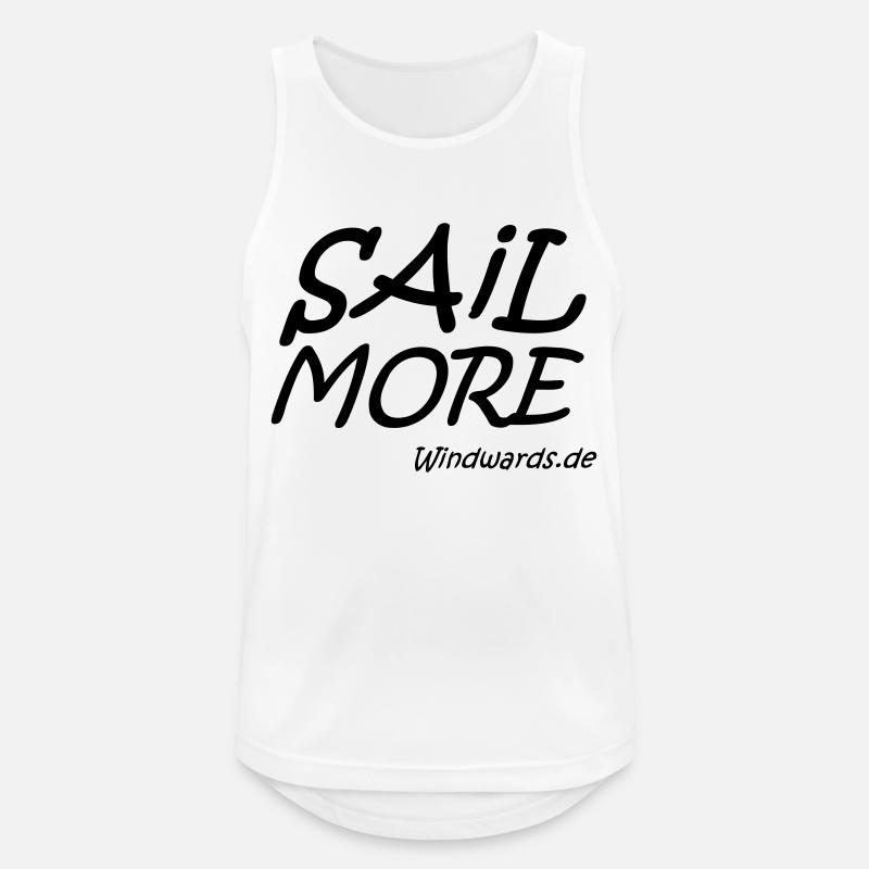 sail more work less motivational - Men's Breathable Tank Top - white
