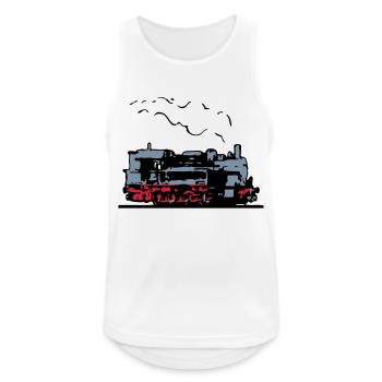 dampflok vieille romance locomotive - Débardeur respirant Homme - blanc - Devant - Nick (188cm)