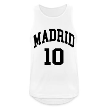 Madrid 10 - Männer Tank Top atmungsaktiv - Weiß - Vorne - Nick (188cm)