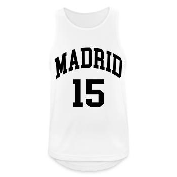 Madrid 15 - Männer Tank Top atmungsaktiv - Weiß - Vorne - Nick (188cm)