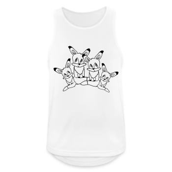 4 Foxes Family Four Parents Children Mom Dad Cute - Men's Breathable Tank Top - white - Front - Nick (188cm)