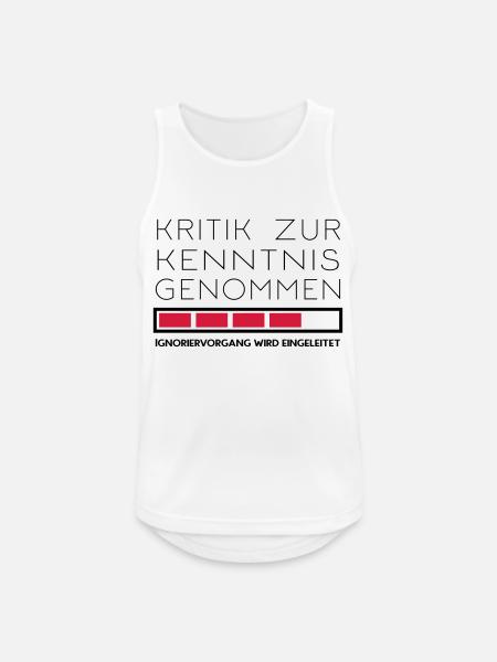 Nicht kritikfähig - Männer Tank Top atmungsaktiv - Weiß