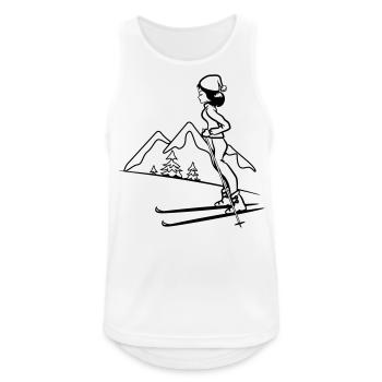 Winter holiday ski pass - Men's Breathable Tank Top - white - Front - Nick (188cm)