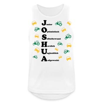 Joshua - Men's Breathable Tank Top - white - Front - Nick (188cm)
