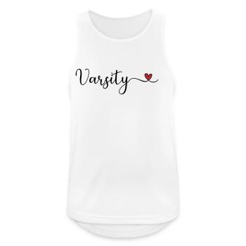 Varsity Heart Design - Männer Tank Top atmungsaktiv - Weiß - Vorne - Nick (188cm)