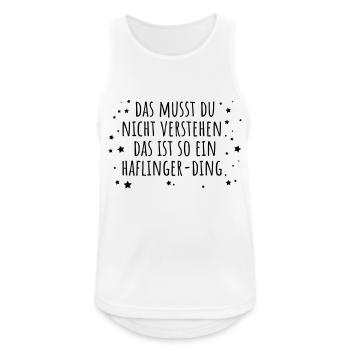 Haflinger-Ding - Männer Tank Top atmungsaktiv - Weiß - Vorne - Nick (188cm)