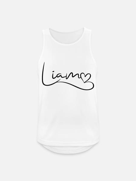 Liam Name Vorname Herzdekor - Männer Tank Top atmungsaktiv - Weiß
