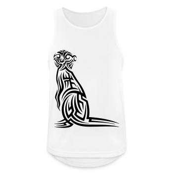 Meerkat Tribal Tattoo - Men's Breathable Tank Top - white - Front - Nick (188cm)