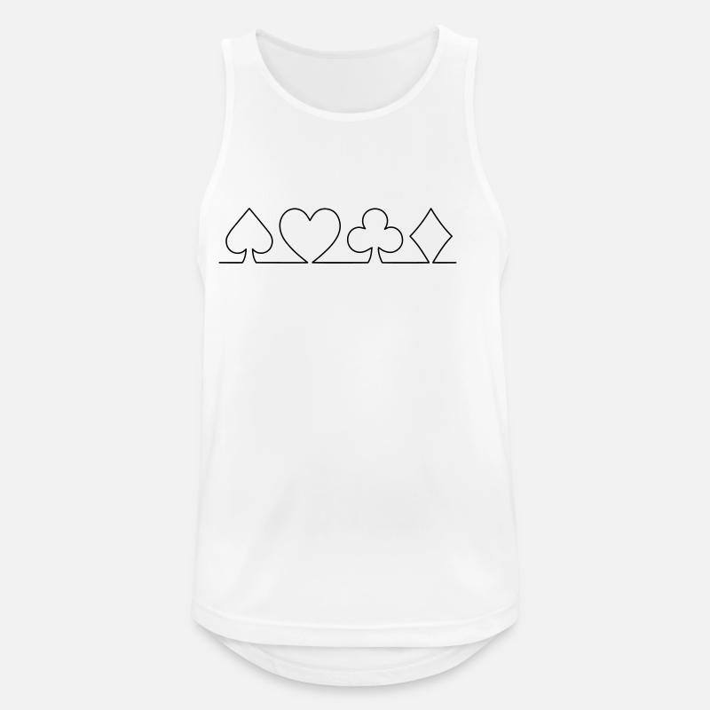 Minimalistisches Karten-Design | einfarbig - Männer Tank Top atmungsaktiv - Weiß