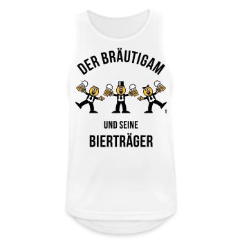 Der Bräutigam / Bierträger (Karikatur / 3C / B) - Männer Tank Top atmungsaktiv - Weiß - Vorne - Nick (188cm)