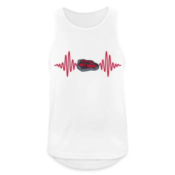 Puls Steak Grillmeister Barbecue - Männer Tank Top atmungsaktiv - Weiß - Vorne - Nick (188cm)