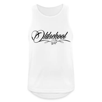 Oldschool Iron Cross - Männer Tank Top atmungsaktiv - Weiß - Vorne - Nick (188cm)