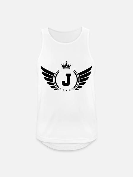 wappen j - Männer Tank Top atmungsaktiv - Weiß