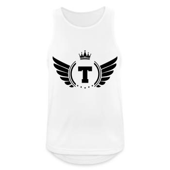 wappen T - Männer Tank Top atmungsaktiv - Weiß - Vorne - Nick (188cm)