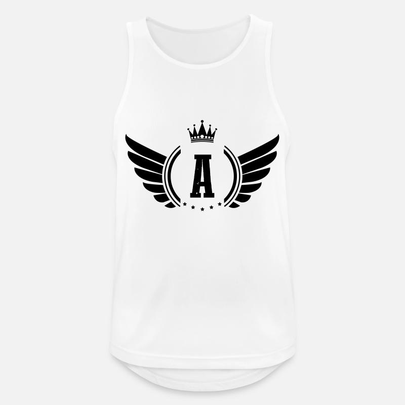 wappen a - Männer Tank Top atmungsaktiv - Weiß