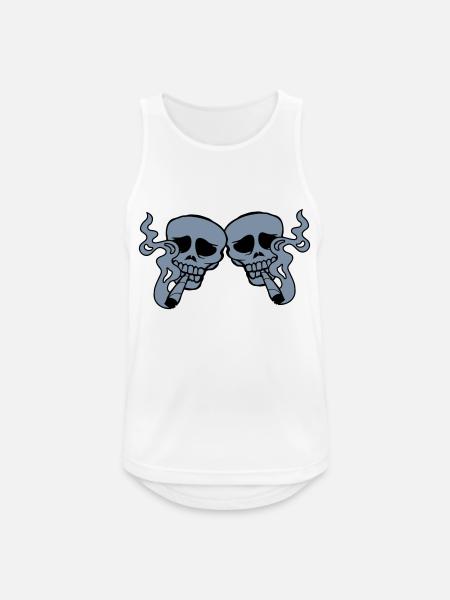 2 friends smoking joint - Men's Breathable Tank Top - white