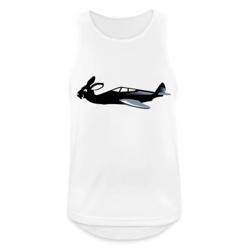 Bunny Air lapin volant propagation VECTORGRAPHIC - Débardeur respirant Homme - blanc - Devant - Nick (188cm)