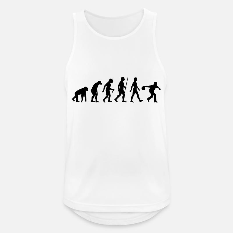 Evolution Bowling - Männer Tank Top atmungsaktiv - Weiß