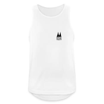 Köln Basic - Männer Tank Top atmungsaktiv - Weiß - Vorne - Nick (188cm)