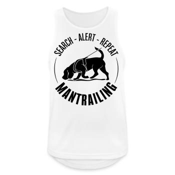 MANTRAILING Hundesport Suchhunde Hunde Hund - Männer Tank Top atmungsaktiv - Weiß - Vorne - Nick (188cm)