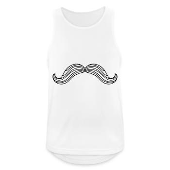Mustache, mustache, hipster, vintage, beard - Men's Breathable Tank Top - white - Front - Nick (188cm)