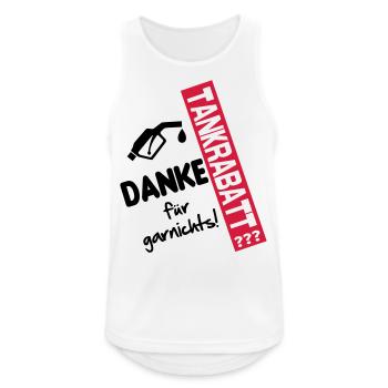 Tankrabatt Benzin Diesel Gold Benzinpreis - Männer Tank Top atmungsaktiv - Weiß - Vorne - Nick (188cm)