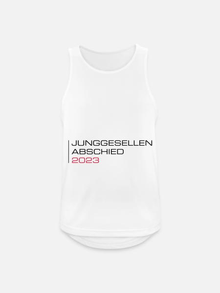 Junggesellen Abschied 2023 - Männer Tank Top atmungsaktiv - Weiß