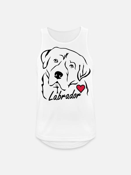 Labrador ❤ - Männer Tank Top atmungsaktiv - Weiß